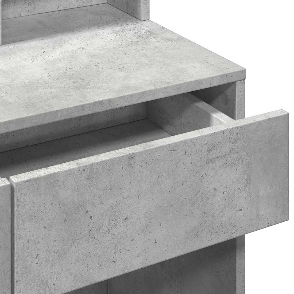 vidaXL Μπουντουάρ με LED Γκρι Σκυροδέματος 80x41x144,5 εκ.