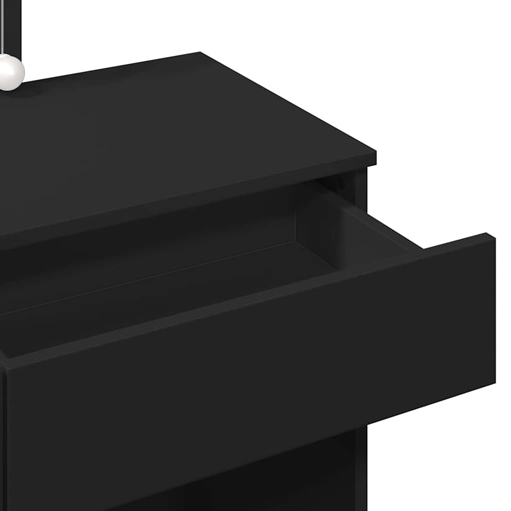 vidaXL Μπουντουάρ με LED Μαύρο 100x40x130 εκ.