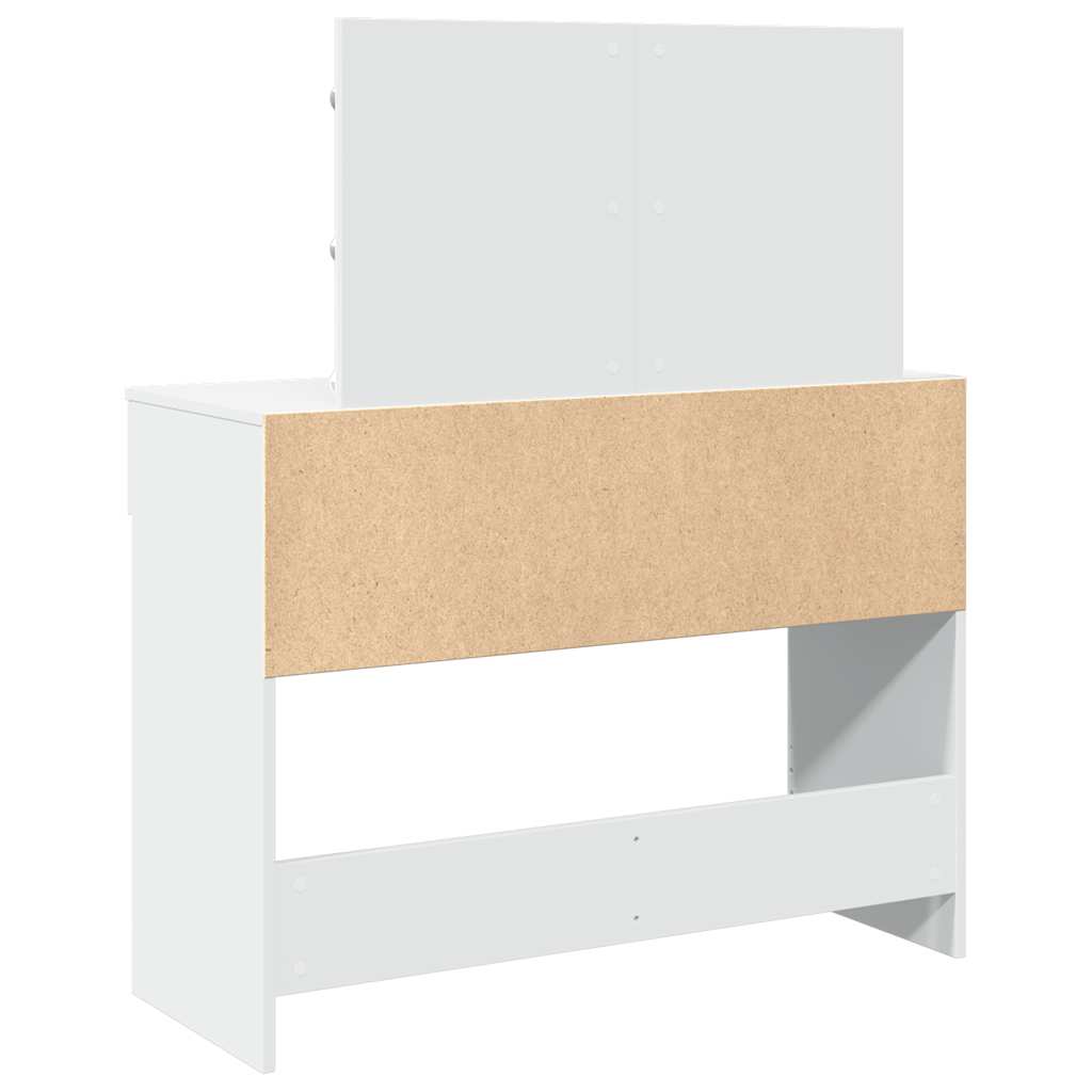 vidaXL Μπουντουάρ με LED Λευκό 100x40x120 εκ.