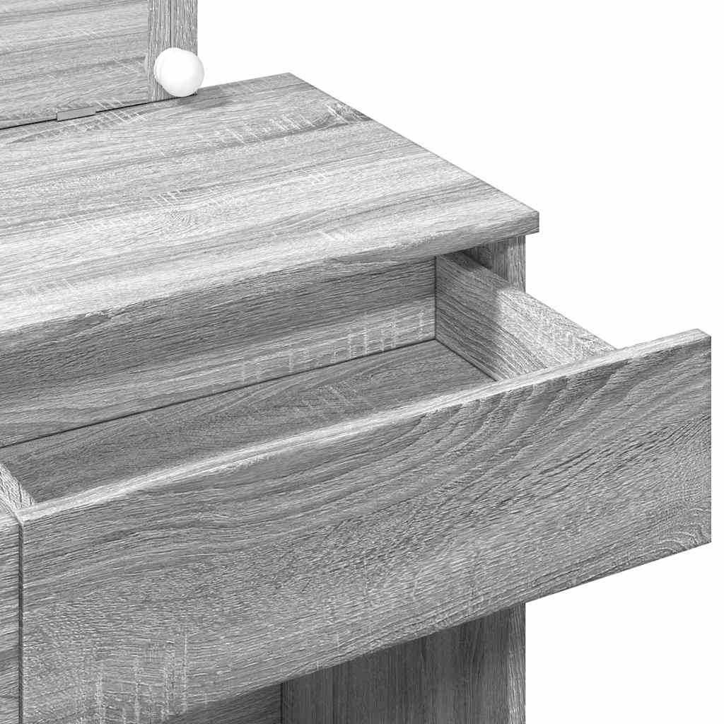 vidaXL Μπουντουάρ με LED Γκρι Sonoma 100x40x120 εκ.