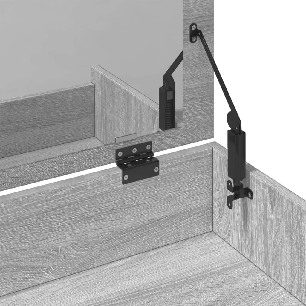 vidaXL Μπουντουάρ και Σκαμπό Γκρι Sonoma 60 x 40 x 113,5 εκ.