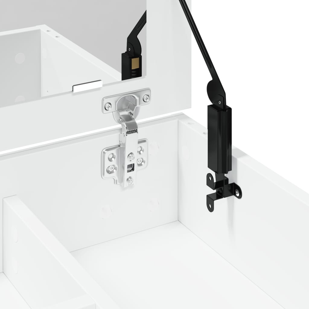 vidaXL Μπουντουάρ με Καθρέφτη Λευκό 73x46,5x120 εκ.