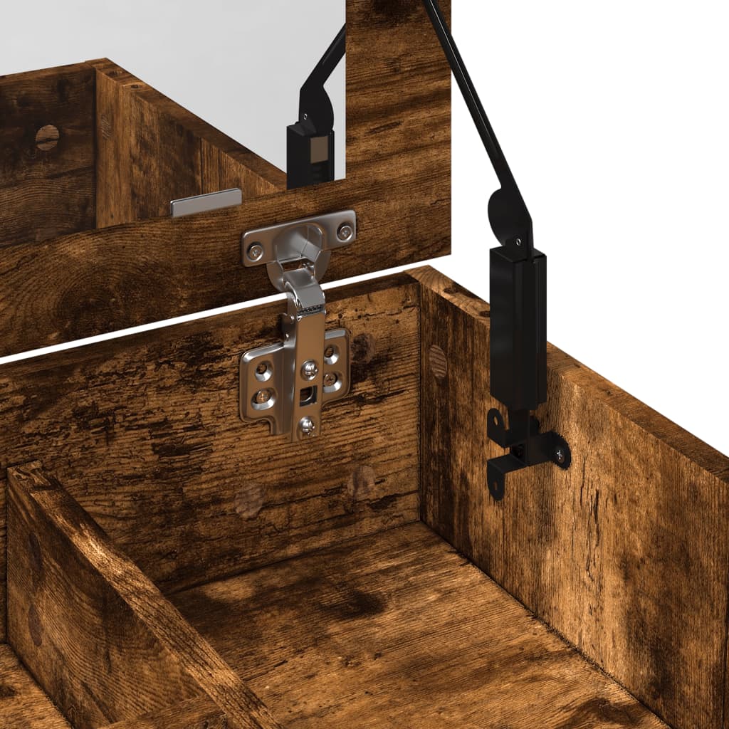 vidaXL Μπουντουάρ με Καθρέφτη με Καπνιστή Δρυς 73x46,5x120 εκ.