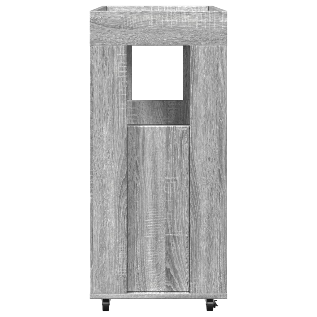 vidaXL Τρόλεϊ Μπαρ Γκρι Sonoma 60x39,5x89 εκ. Επεξ. Ξύλο