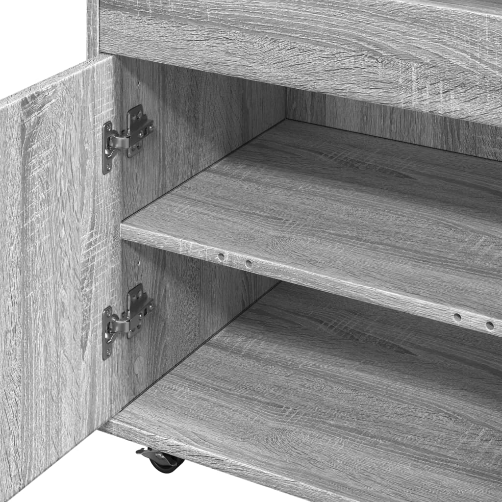 vidaXL Τρόλεϊ Μπαρ Γκρι Sonoma 60x39,5x89 εκ. Επεξ. Ξύλο