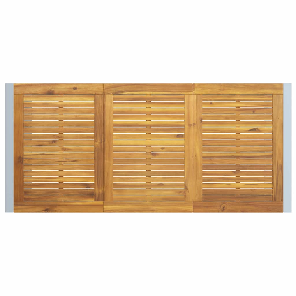 vidaXL 7 κομμάτι σετ φαγητού κήπου από συμπαγές ξύλο ακακίας και μέταλλο