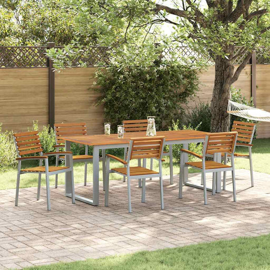 vidaXL Καρέκλα Κήπου 6 pcs Καφέ 56 x 57 x 87 εκ Στερεό Ξύλο Ακακίας