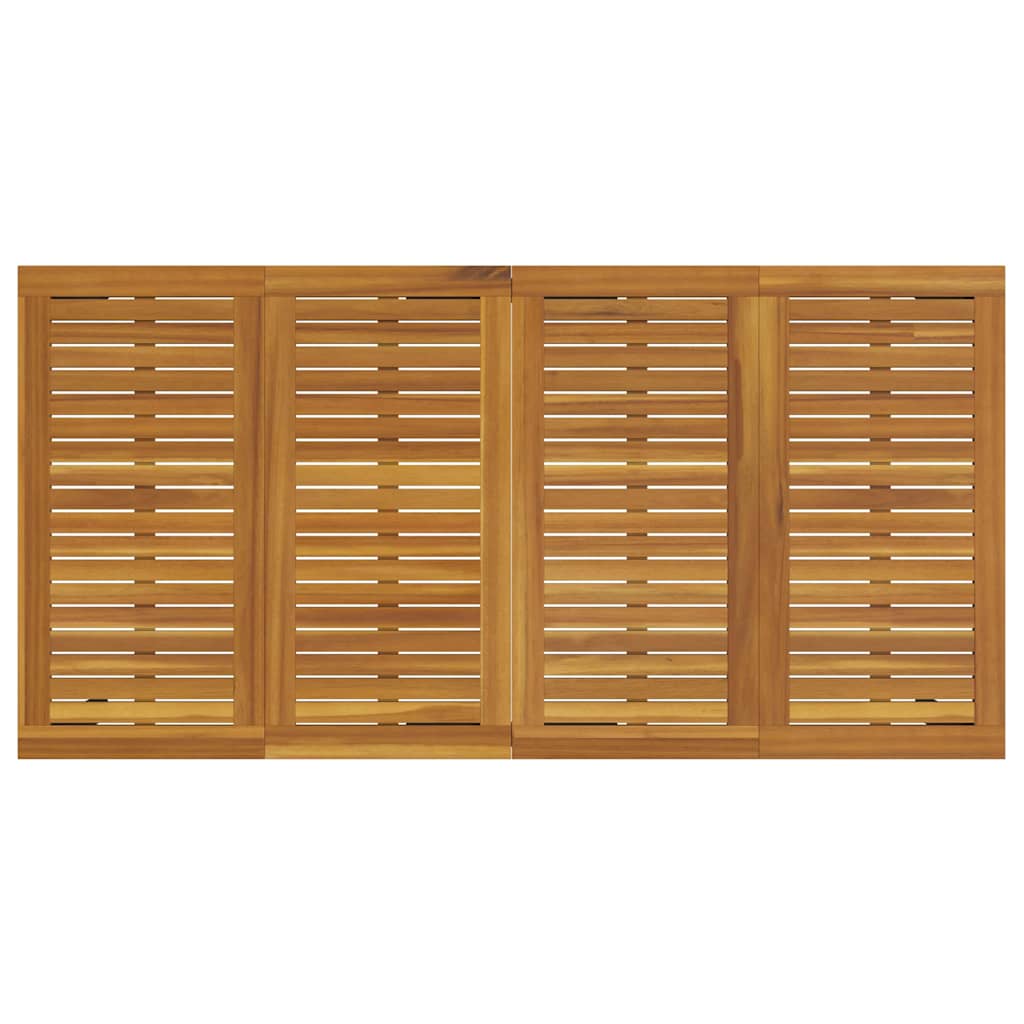 vidaXL Σετ τραπεζαρίας κήπου 7 τεμαχίων από συμπαγές ξύλο ακακίας και μέταλλο