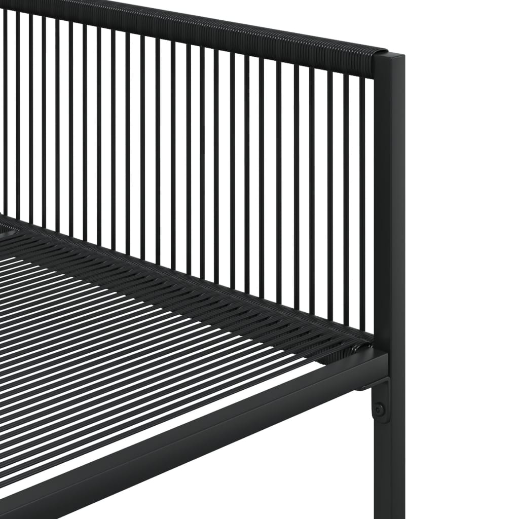 vidaXL Σετ Τραπεζαρίας Κήπου 9 τεμ. Μαύρο από Συνθετικό Ρατάν