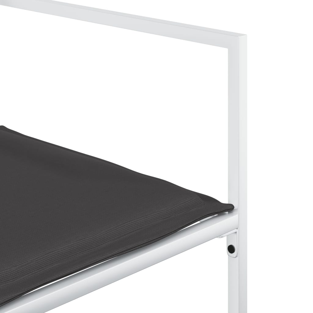 vidaXL Σετ Τραπεζαρίας Κήπου 9 τεμ. Λευκός από Textilene με Μαξιλάρια