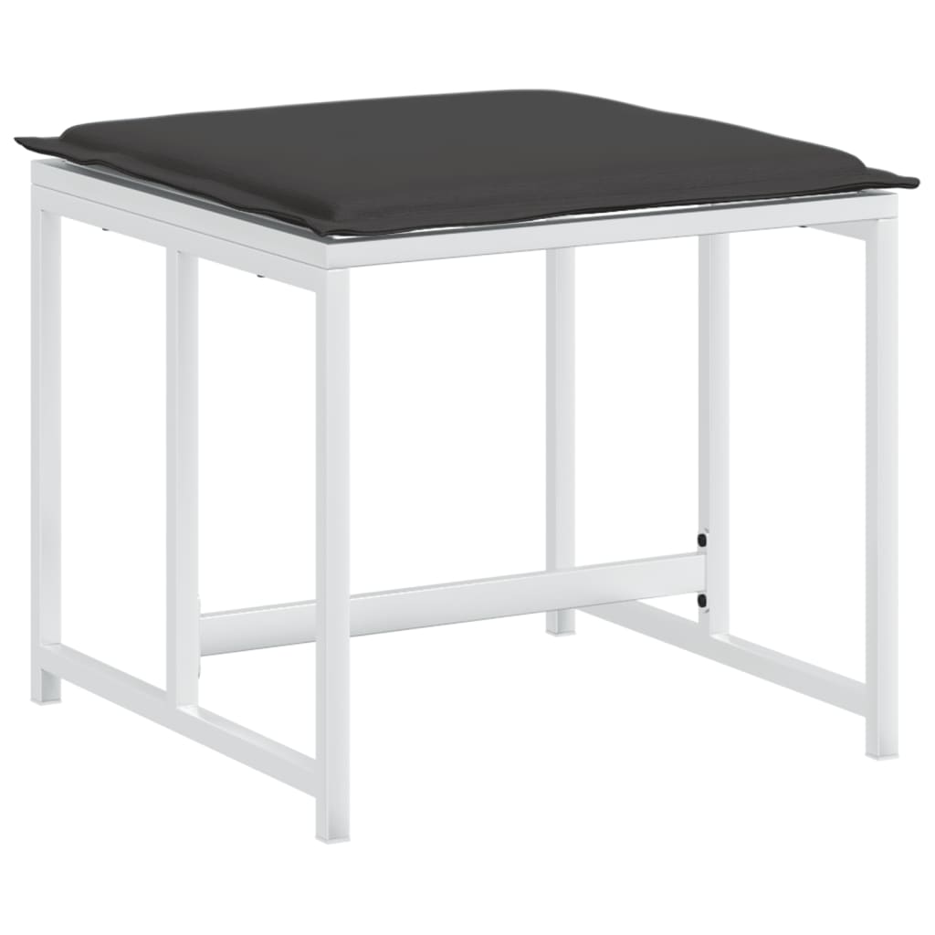 vidaXL Σετ Τραπεζαρίας Κήπου 13 τεμ. Λευκός από Textilene με Μαξιλάρια