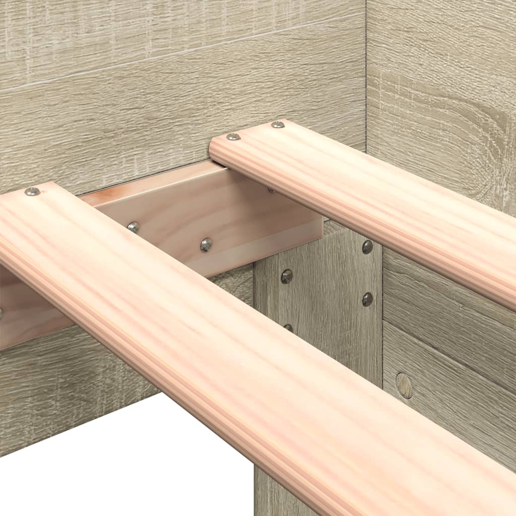 vidaXL Πλαίσιο Κρεβατιού Χωρ. Στρώμα Sonoma Δρυς 100x200εκ Επ. Ξύλο