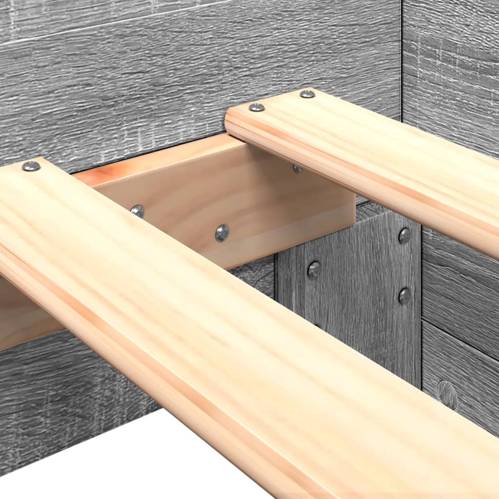 vidaXL Πλαίσιο Κρεβατιού Γκρι Sonoma 100x200 εκ. Επεξεργασμένο Ξύλο