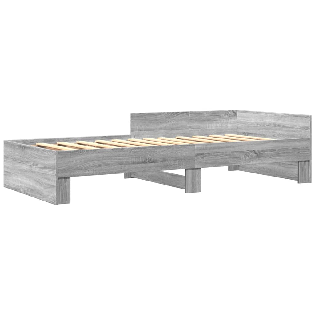 vidaXL Πλαίσιο Κρεβατιού Γκρι Sonoma 90 x 190 εκ. Επεξεργασμένο Ξύλο
