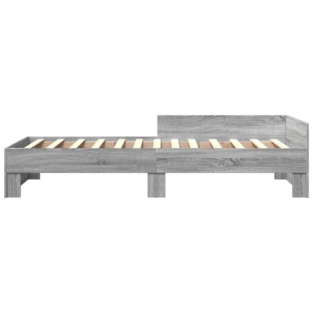 vidaXL Πλαίσιο Κρεβατιού Γκρι Sonoma 90 x 190 εκ. Επεξεργασμένο Ξύλο