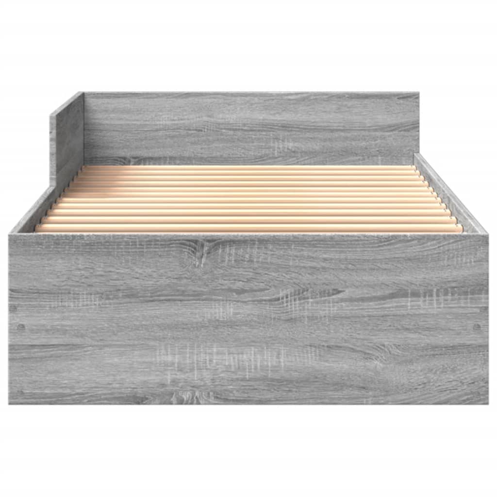 vidaXL Πλαίσιο Κρεβατιού Γκρι Sonoma 90 x 190 εκ. Επεξεργασμένο Ξύλο