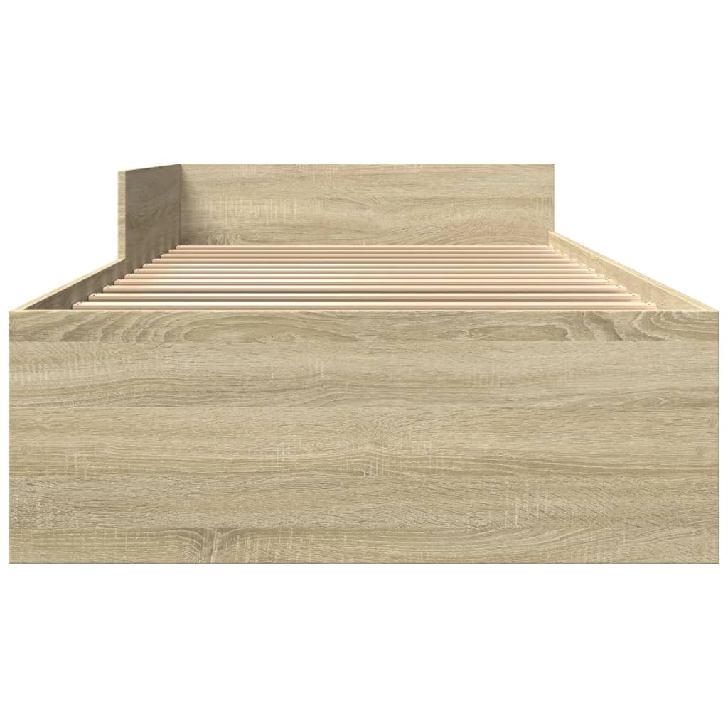 vidaXL Πλαίσιο Κρεβατιού Χωρ. Στρώμα Sonoma Δρυς 75x190εκ Επεξ. Ξύλο
