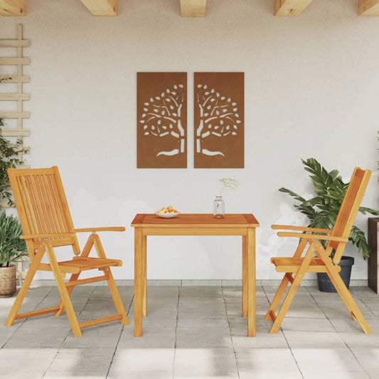 vidaXL Σετ Τραπεζαρίας Κήπου 3 Τεμαχίων 85x85x74 εκ. από Μασίφ Ξύλο Ακακίας