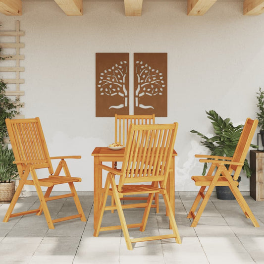 vidaXL Σετ Τραπεζαρίας Κήπου 5 Τεμαχίων 85x85x74 εκ. από Μασίφ Ξύλο Ακακίας