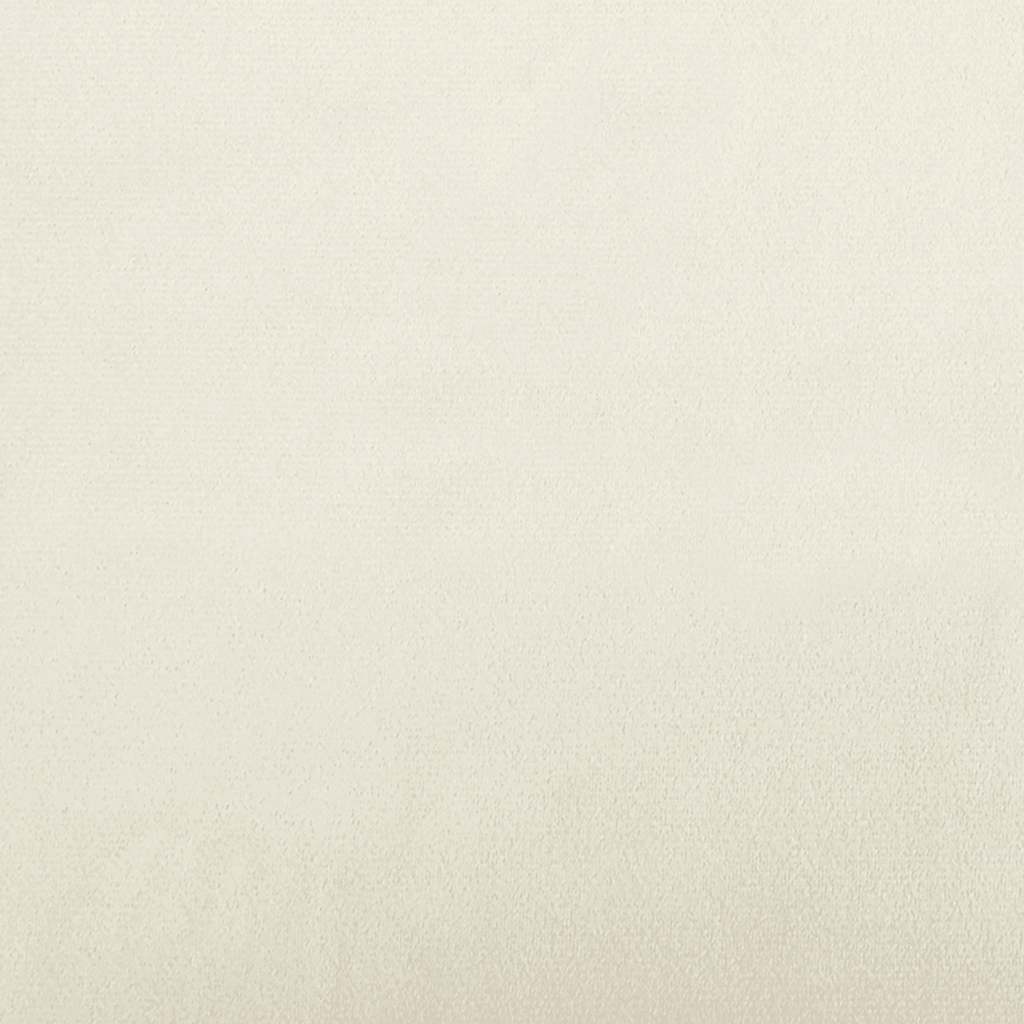 vidaXL Ανάκλιντρο Κρεμ Βελούδινο με Μαξιλάρι και Μπράτσο