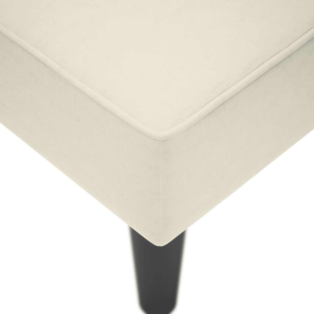 vidaXL Σαλόνι Σαλόνι με δεξί μπράτσο Κρεμ βελούδο