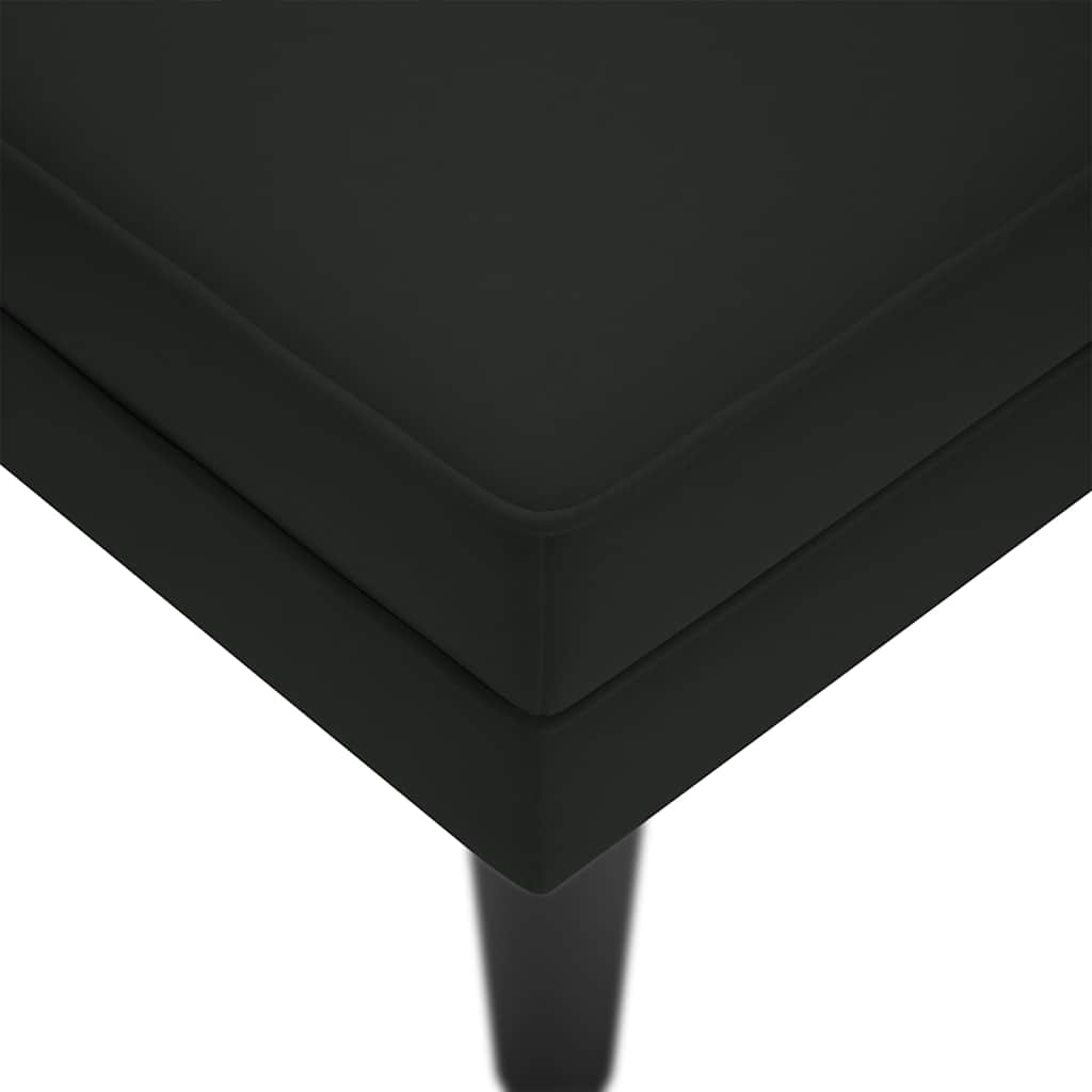 vidaXL Ανάκλιντρο Μαύρο Υφασμάτινο με Μαξιλάρι και Βελούδινο