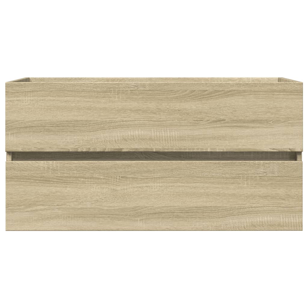 vidaXL Ντουλάπι Νιπτήρα Sonoma Δρυς 90 x 38,5 x 45 εκ. από Επεξ. Ξύλο