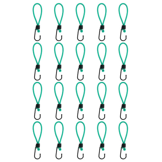 vidaXL Κορδόνια Ελαστικά Bungee με Γάντζο 20 τεμ. 15 εκ.