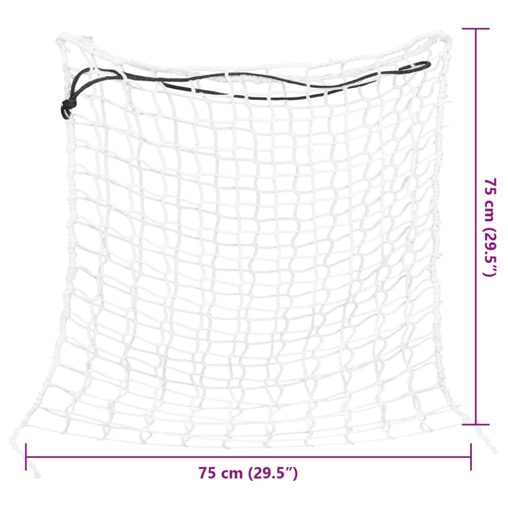 vidaXL Δίχτυα Σανού Στρογγυλό Πλέγμα 2 τεμ. 75x75 εκ. Πολυπροπυλένιο
