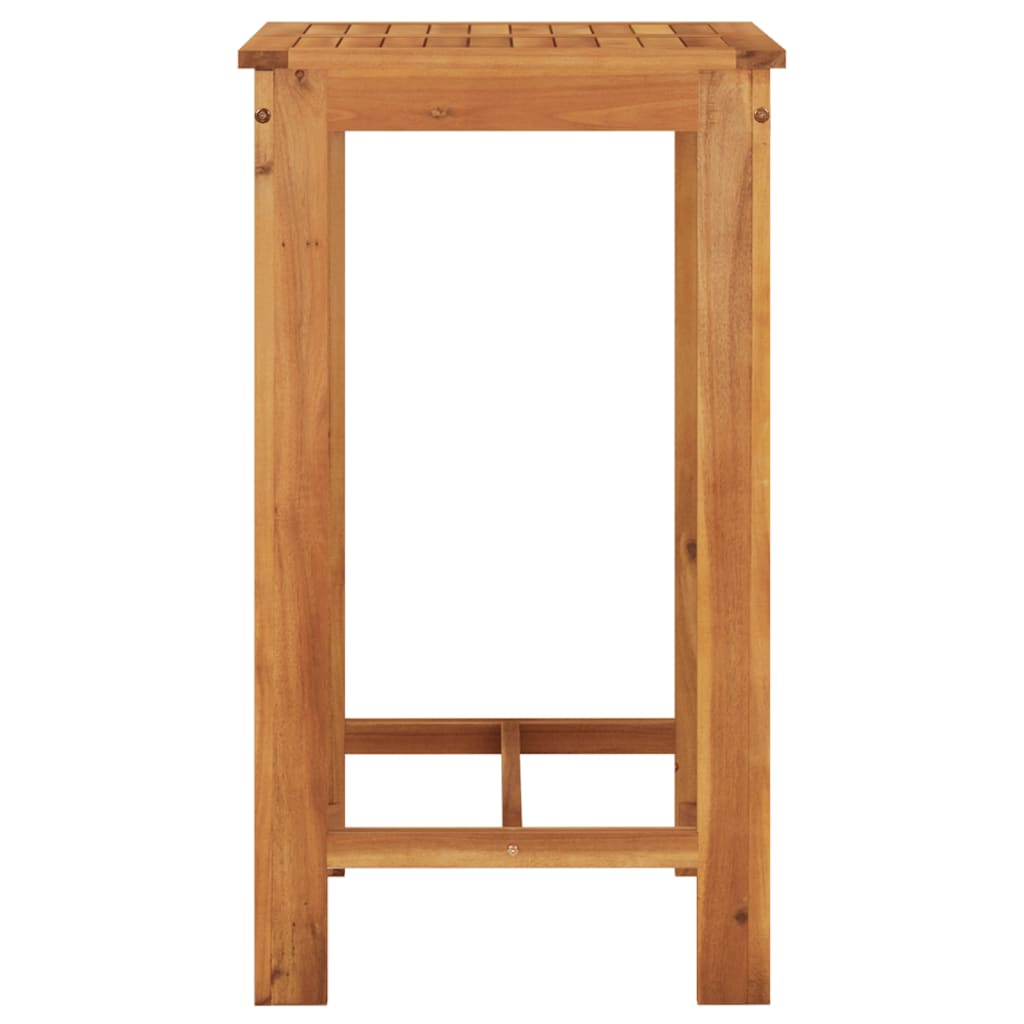 vidaXL Σετ Μπαρ Κήπου 3 Τεμ. Μαύρο Μασίφ Ξύλο Ακακίας και Συνθ. Ρατάν