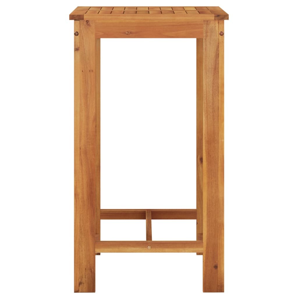 vidaXL Σετ Μπαρ Κήπου 5 Τεμ. Γκρι Μασίφ Ξύλο Ακακίας και Συνθ. Ρατάν