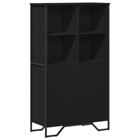 vidaXL Ντουλάπι Μαύρο 79,5x35,5x137,5 εκ. Επεξεργασμένο Ξύλο