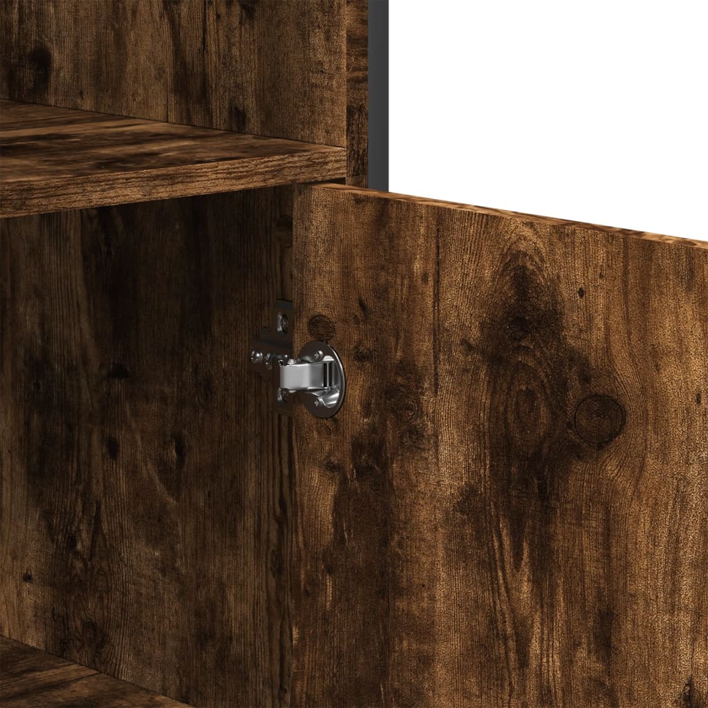 vidaXL Ντουλάπι Καπνιστή Δρυς 79,5x35,5x137,5 εκ. Επεξεργασμένο Ξύλο