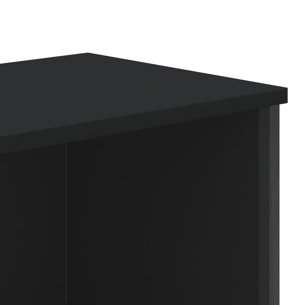vidaXL Βιβλιοθήκη Μαύρη 80x31x169 εκ. από Επεξεργασμένο Ξύλο