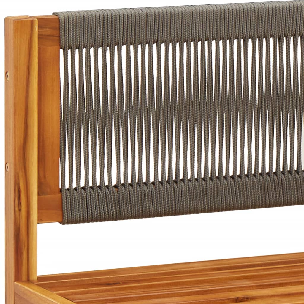 vidaXL Σετ Καναπέδων Κήπου 10 Τεμαχίων με Μαξιλάρια από Ξύλο Ακακίας & Σχοινί