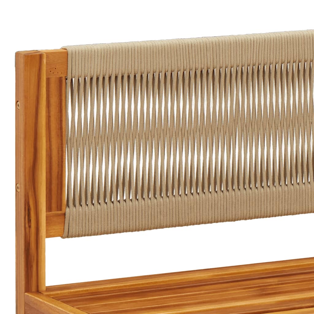 vidaXL Σετ Καναπέδων Κήπου 8 Τεμαχίων με Μαξιλάρια από Ξύλο Ακακίας και Σχοινί