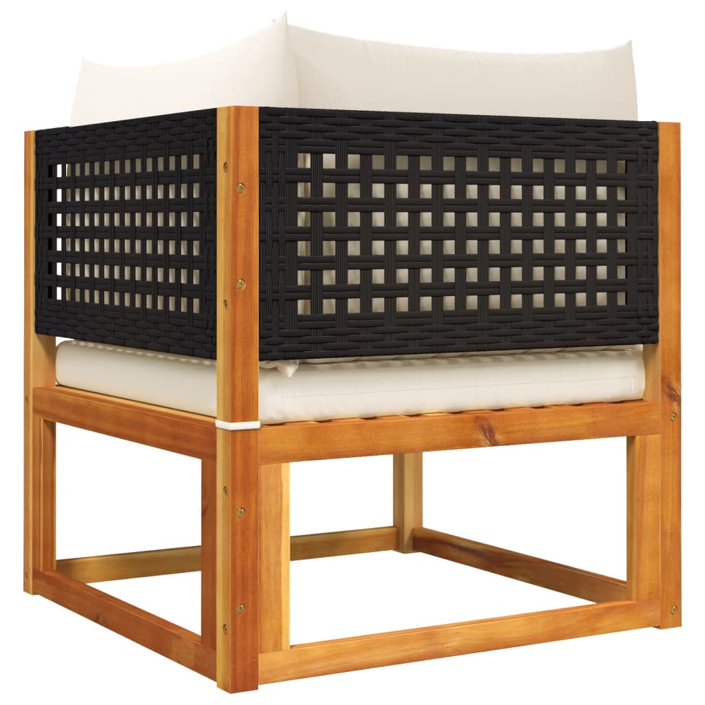 vidaXL Σετ Καναπέδων Κήπου 5 Τεμαχίων με Μαξιλάρια από Ξύλο Ακακίας και Ρατάν