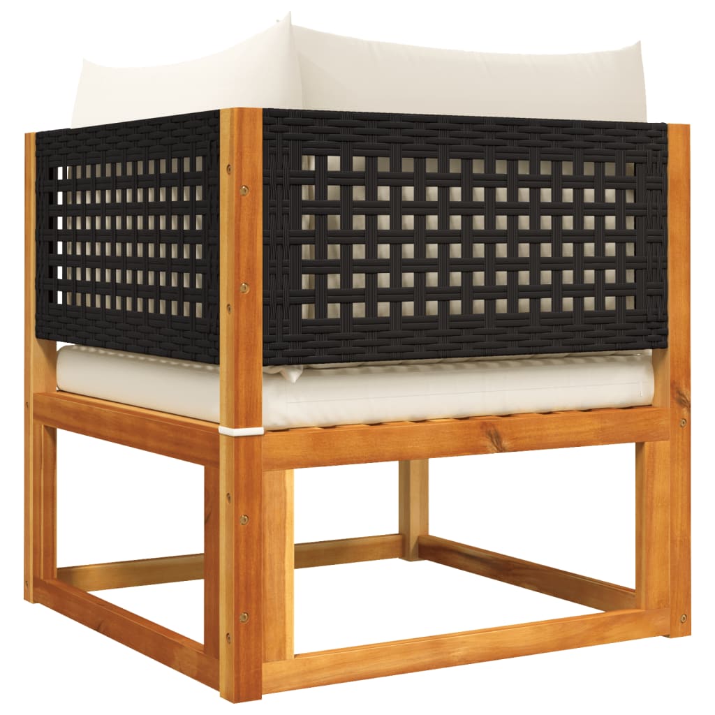 vidaXL Σετ Καναπέδων Κήπου 7 Τεμαχίων με Μαξιλάρια από Ξύλο Ακακίας και Ρατάν