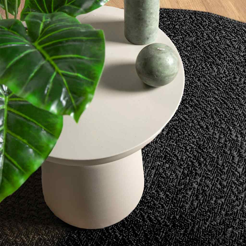 vidaXL Χαλί ZIZUR Όψη Γιούτας Εσωτ. Εξωτ. Χώρου ανθρακίτης Ø 200 εκ