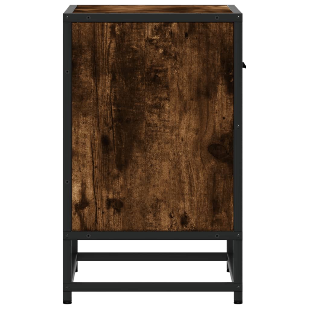 vidaXL Κομοδίνα 2 τεμ. Καπνιστή Δρυς 40x31x50 εκ. Επεξεργασμένο Ξύλο