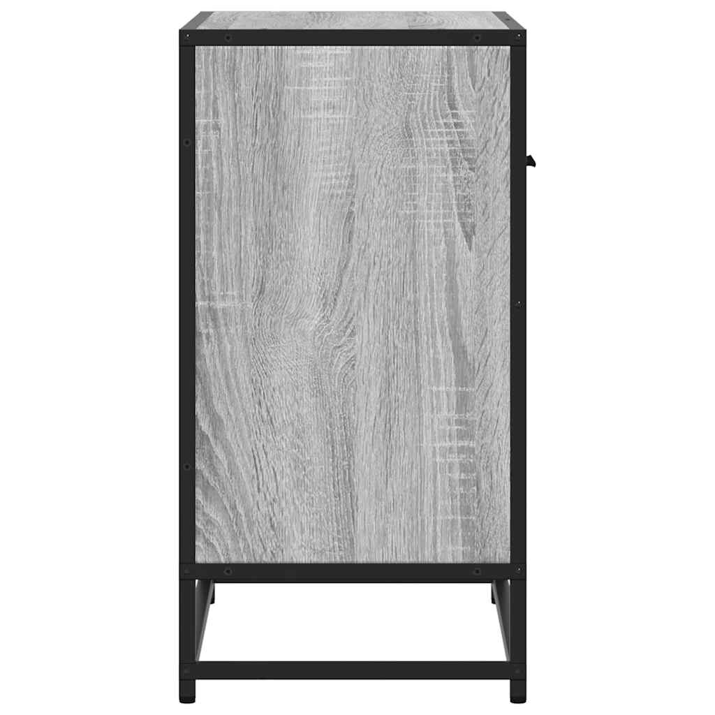 vidaXL Κομοδίνο Γκρι Sonoma 60x31x60cm Κατασκευασμένο ξύλο και μέταλλο