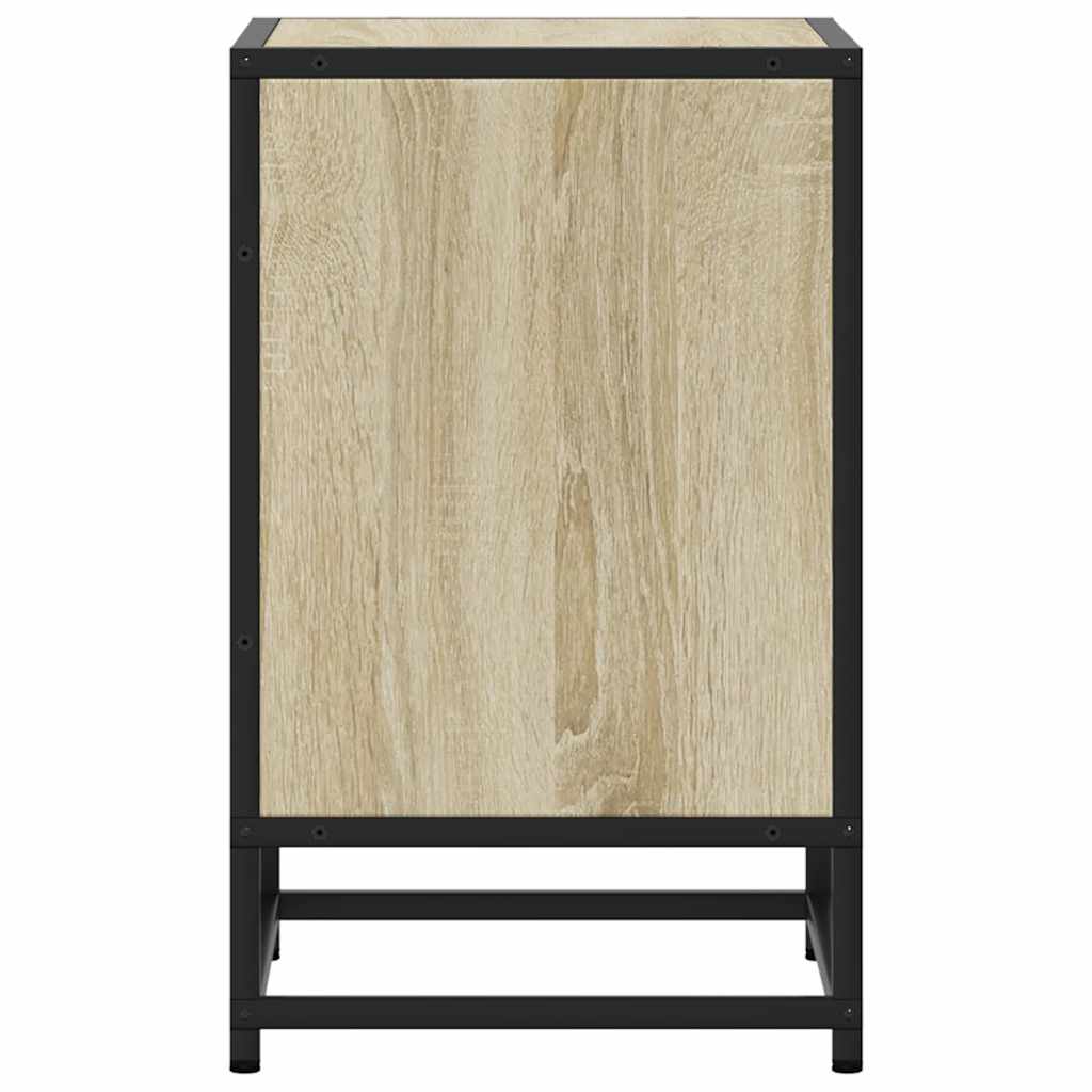 vidaXL Κομοδίνο Sonoma Oak 40x31x50 cm Κατασκευασμένο ξύλο και μέταλλο