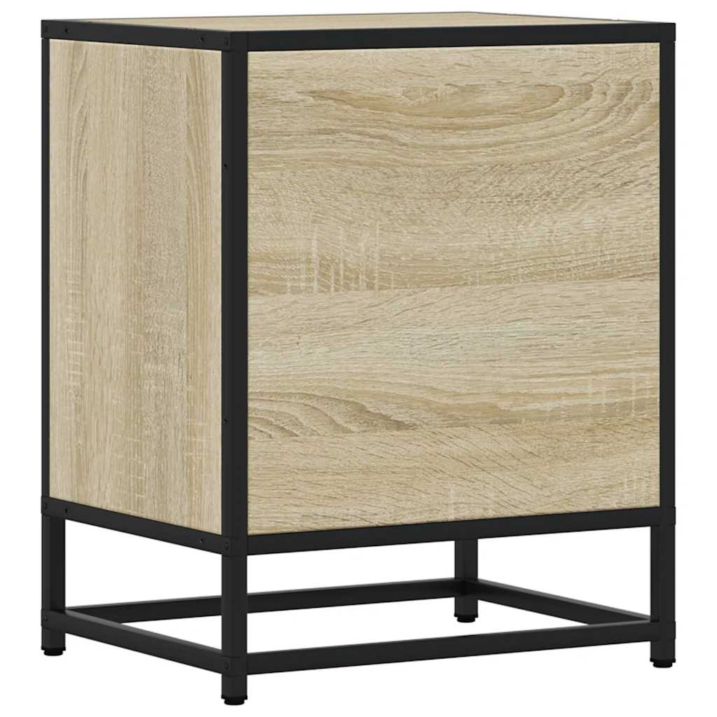 vidaXL Κομοδίνο Sonoma Oak 40x31x50 cm Κατασκευασμένο ξύλο και μέταλλο