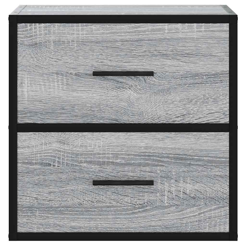 vidaXL Επίτοιχο κομοδίνο Grey Sonoma 40x31x39,5 cm