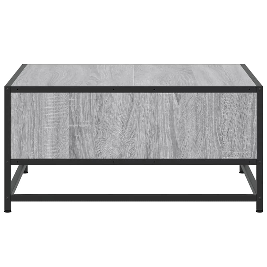 vidaXL Τραπεζάκι Σαλονιού Γκρι Sonoma 60,5x60,5x30εκ Επεξ.Ξύλο/Μέταλλο