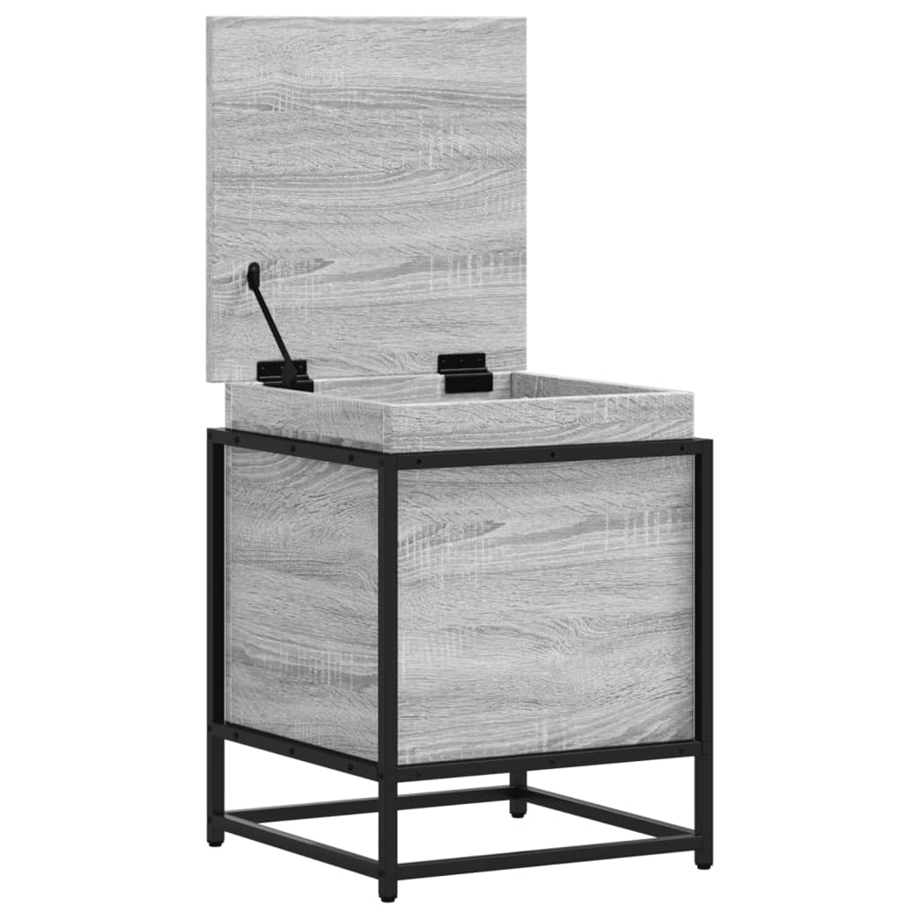 vidaXL Κουτί Αποθήκευσης με Γκρι Sonoma 40x40x51,5 εκ. Επεξ. Ξύλο