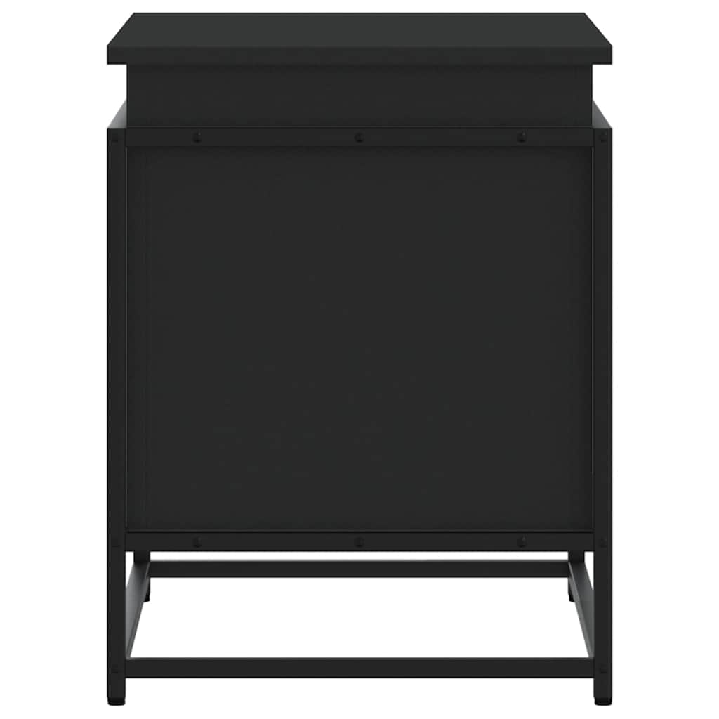 vidaXL Κουτί Αποθήκευσης με Καπάκι Μαύρο 60x40x51,5 εκ. Επεξ. Ξύλο