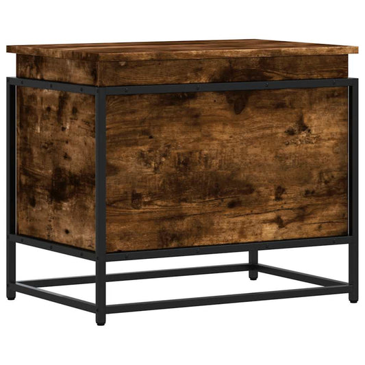 Κουτί αποθήκευσης vidaXL με καπάκι καπνιστή βελανιδιά