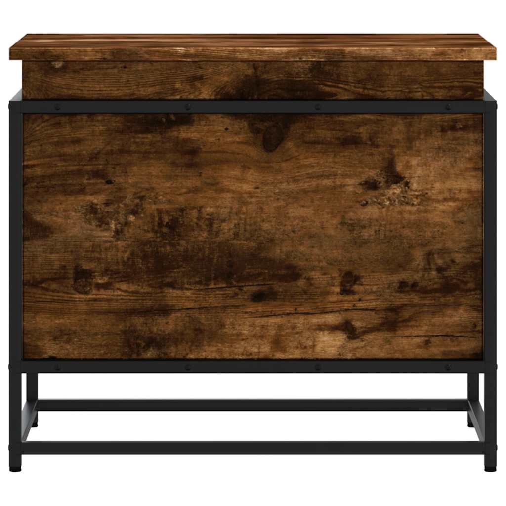 Κουτί αποθήκευσης vidaXL με καπάκι καπνιστή βελανιδιά