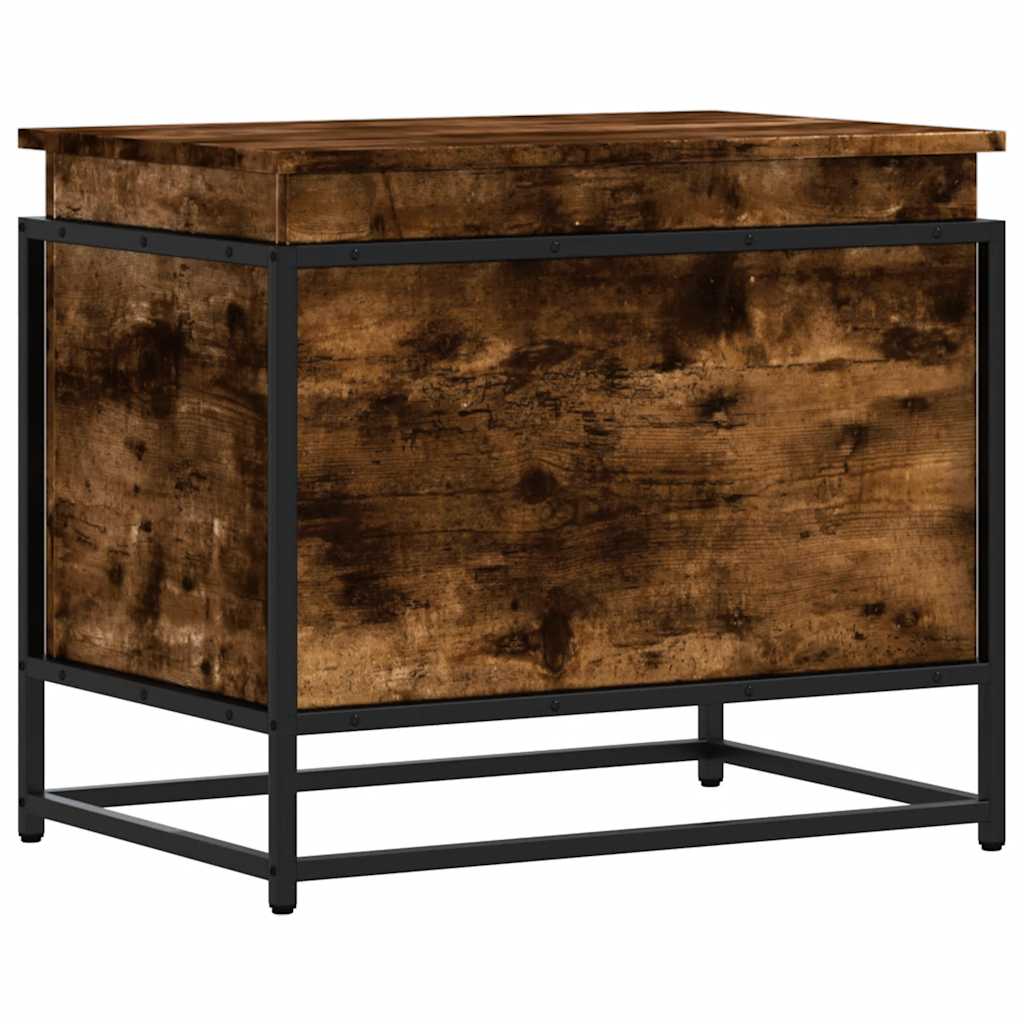 Κουτί αποθήκευσης vidaXL με καπάκι καπνιστή βελανιδιά